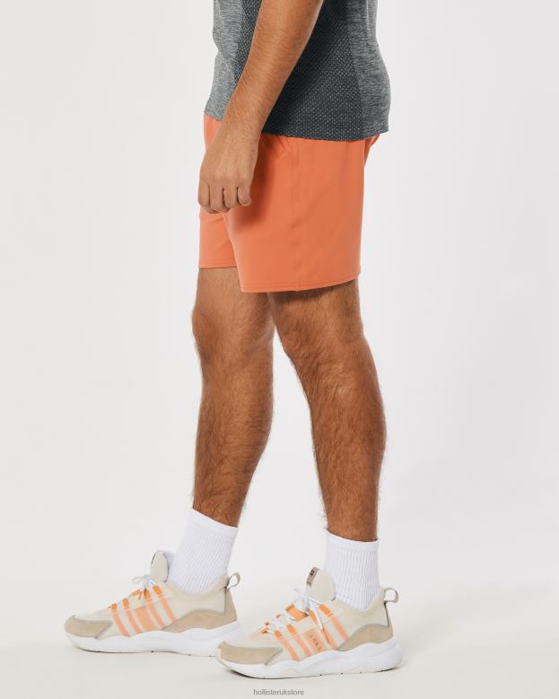 Bottoms Hollister Men Gilly Hicks Active Recharge Shorts 7\\ 488201321 Orange